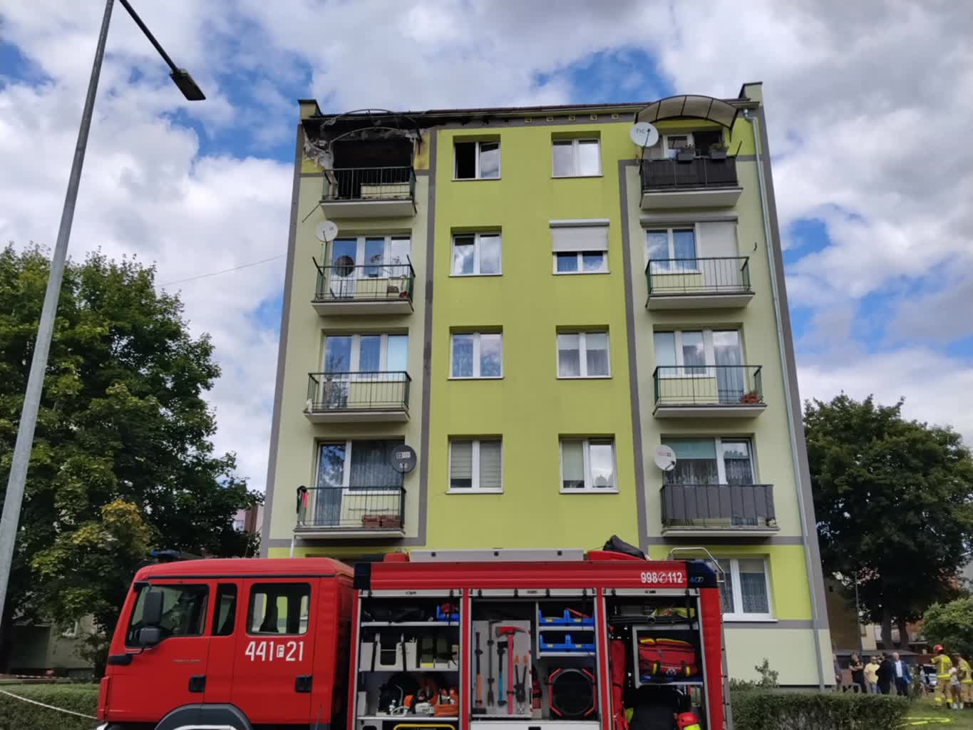 Pożar mieszkania w centrum Żagania. Ewakuowano mieszkańców