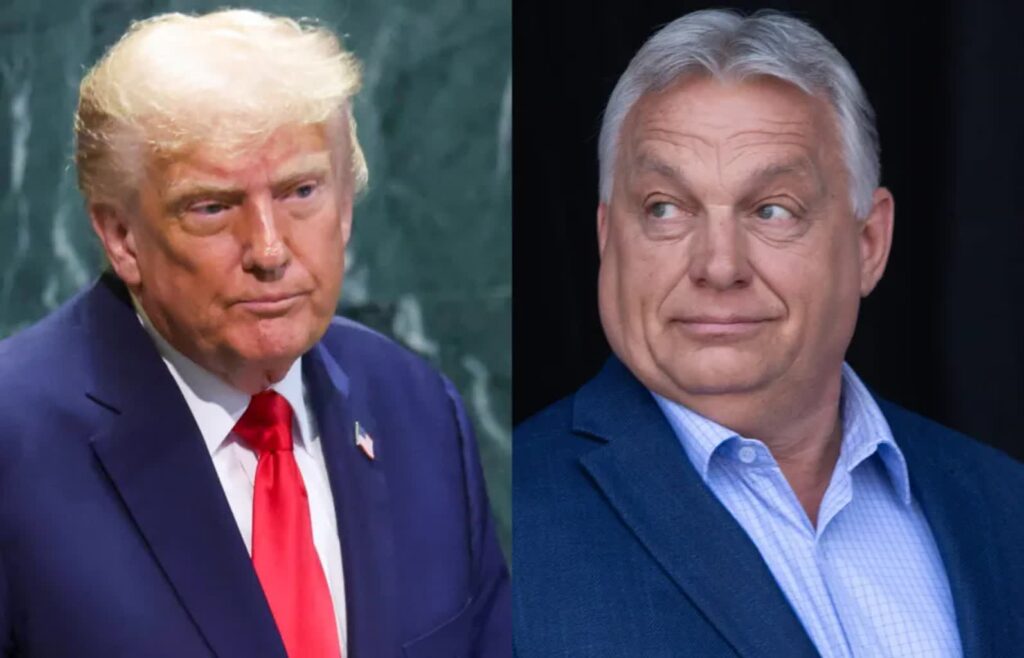 Prezydent USA Donald Trump i premier Węgier Viktor Orban. Fot. PAP/EPA/SARAH YENESEL/SADAK SOUICI
