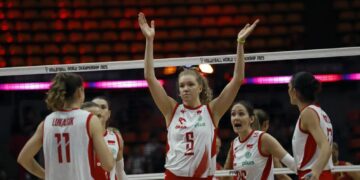 MŚ siatkarek – Aleksandra Jagieło: plan minimum wykonany 5 Siatkarki reprezentacji Polski. Fot. PAP/EPA/RUNGROJ YONGRIT