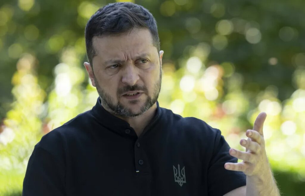 Prezydent Ukrainy Wołodymyr Zełenski. Fot. PAP/EPA/STRINGER