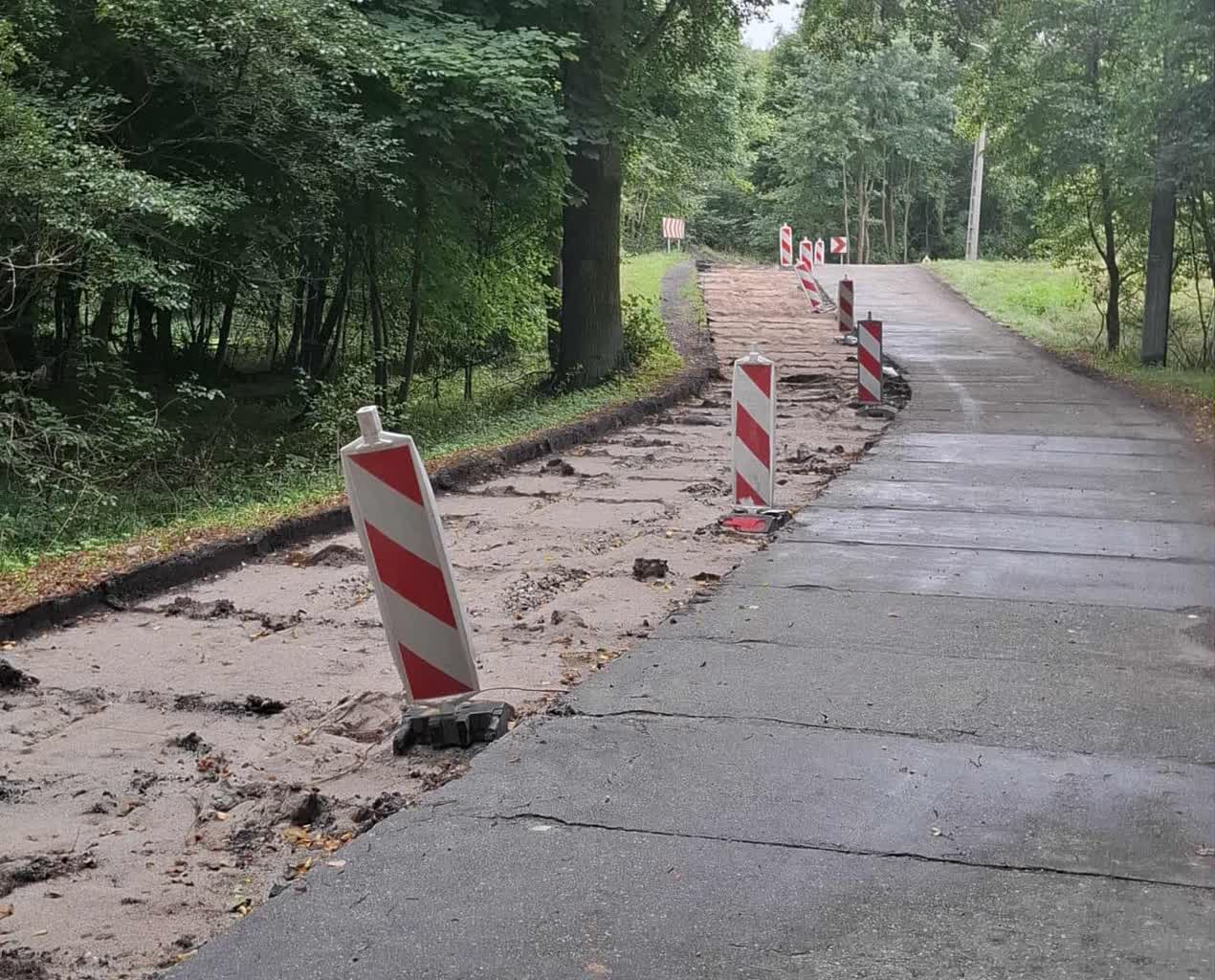 W Gorzupi Dolnej ruszyła naprawa drogi zniszczonej po powodzi