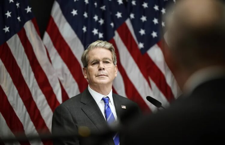 Minister finansów USA Scott Bessent. Fot. PAP/EPA/Magnus Lejhall SWEDEN OUT