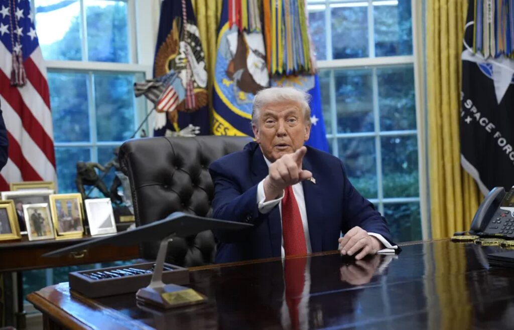 Prezydent USA Donald Trump. Fot. PAP/EPA/YURI GRIPAS / POOL