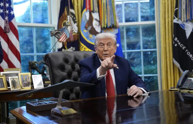 Trump ogłosił nowe cła. Prezydent USA mówi o "bezpieczeństwie narodowym" 9 Prezydent USA Donald Trump. Fot. PAP/EPA/YURI GRIPAS / POOL