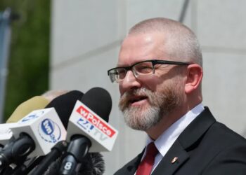 Europoseł Grzegorz Braun. Fot. PAP/Paweł Supernak