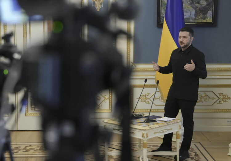 Wołodymyr Zełenski, prezydent Ukrainy (PAP/EPA/STRINGER)