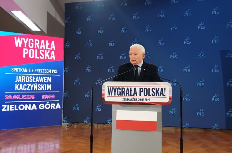 Wizyta prezesa PiS Jarosław Kaczyńskiego w Zielonej Górze (fot. Piotr Bakselerowicz)