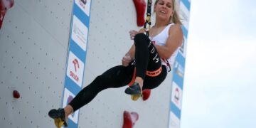 MŚ we wspinaczce sportowej - z mistrzynią Mirosław, ale bez brązowej Kałuckiej Aleksandra Mirosław. Fot. PAP/Łukasz Gągulski