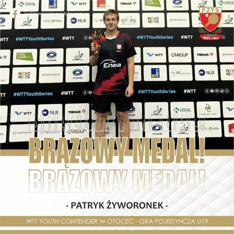Patryk Żyworonek na podium turnieju w Słowenii Radio Zachód - Lubuskie