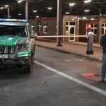 Minister spraw wewnętrznych i administracji Marcin Kierwiński podczas konferencji prasowej przy polsko-białoruskim przejściu granicznym w Terespolu Fot. PAP/Wojtek Jargiło