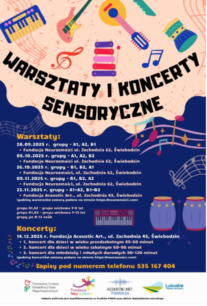 Koncerty i warsztaty sensoryczne w Świebodzinie 9 Grafika ze zbiorów fundacji