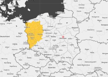 15 września 2025 r. - alerty burzowe w Lubuskiem (IMGW)