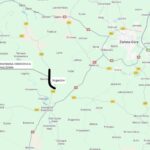 Orientacyjny ślad planowanej obwodnicy Bogaczowa w pow. zielonogórskim