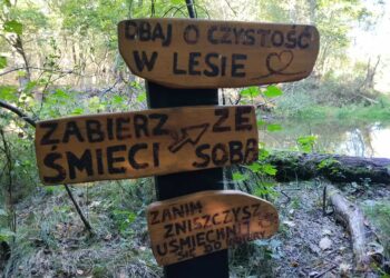 Żagańska akcja sprzątania lasu Radio Zachód - Lubuskie