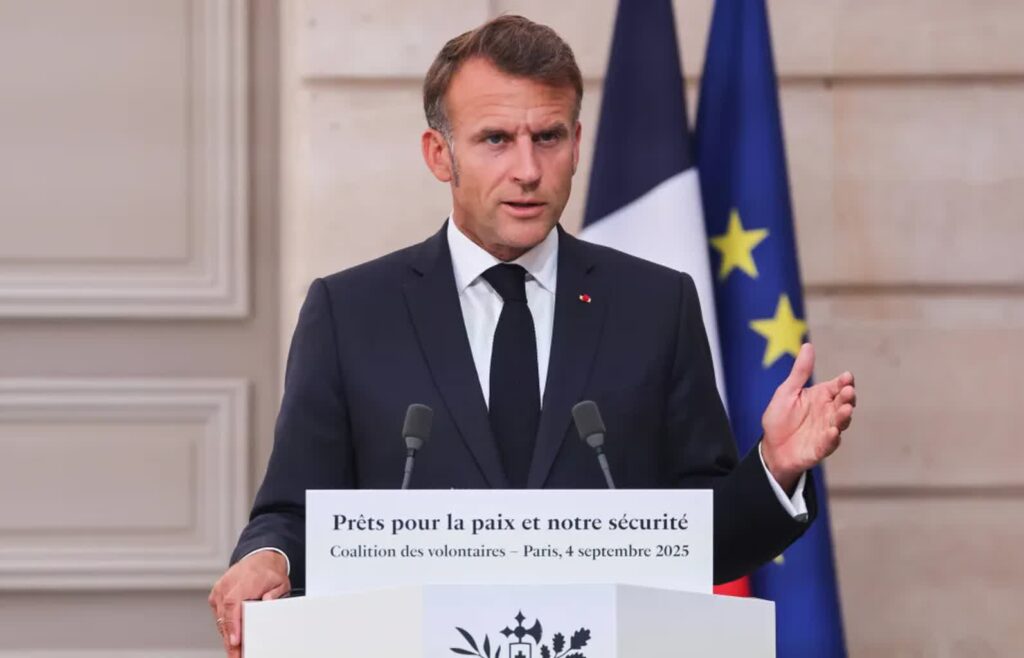 Prezydent Francji Emmanuel Macron. Fot. PAP/EPA/LUDOVIC MARIN / POOL MAXPPP