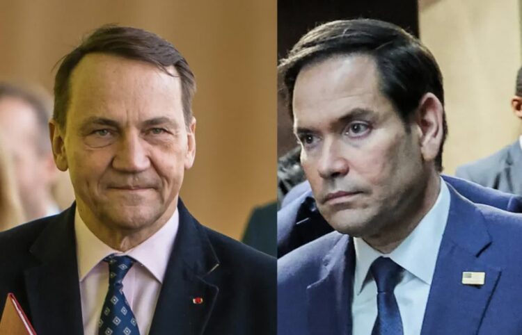 Radosław Sikorski i Marco Rubio Fot. PAP/Wiktor Dąbkowski/ EPA/BONNIE CASH