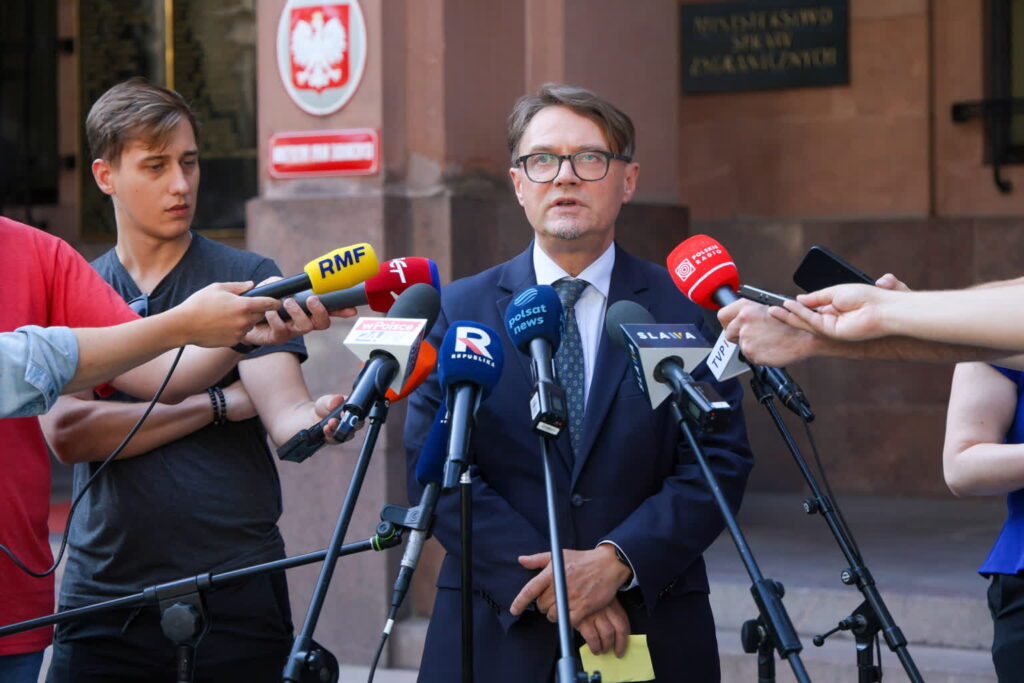 MSZ traktuje zatrzymanie Polaka na Białorusi jako prowokację 1 Paweł Wroński, rzecznik MSZ (PAP/Rafał Guz)
