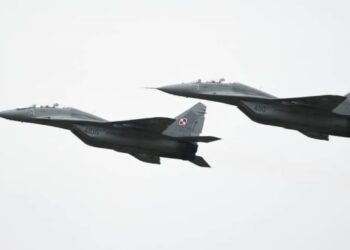 Doszło do naruszenia polskiej przestrzeni powietrznej? Siły Zbrojne odpowiadają 11 Samoloty MiG 29 - zdjęcie ilustracyjne Fot. PAP/Adam Warżawa