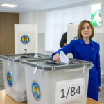 Wybory parlamentarne w Mołdawii. Prezydent Maia Sandu. Fot. PAP/EPA/DUMITRU DORU