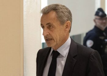 Były prezydent Francji Nicolas Sarkozy. Fot. PAP/EPA/YOAN VALAT