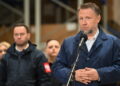 Na pierwszym planie Marcin Kierwiński (PAP/Wojtek Jargiło)