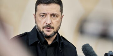 Zełenski: Atak na stację w Szostce to terror 10 Wołodymyr Zełenski (PAP/EPA/THOMAS TRAASDAHL)