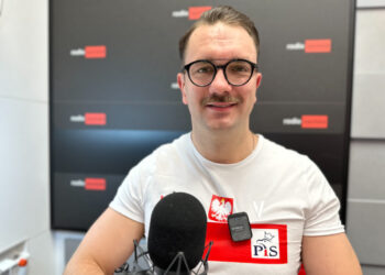 Łukasz Mejza w studiu Radia Zachód