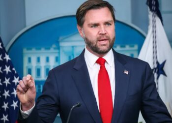 Wiceprezydent USA J.D. Vance. Fot. PAP/EPA/SAMUEL CORUM / POOL