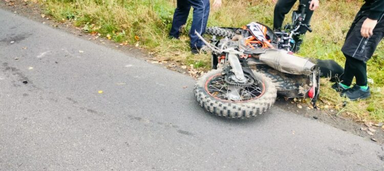 Zderzenie motocyklisty z samochodem. W akcji LPR Radio Zachód - Lubuskie