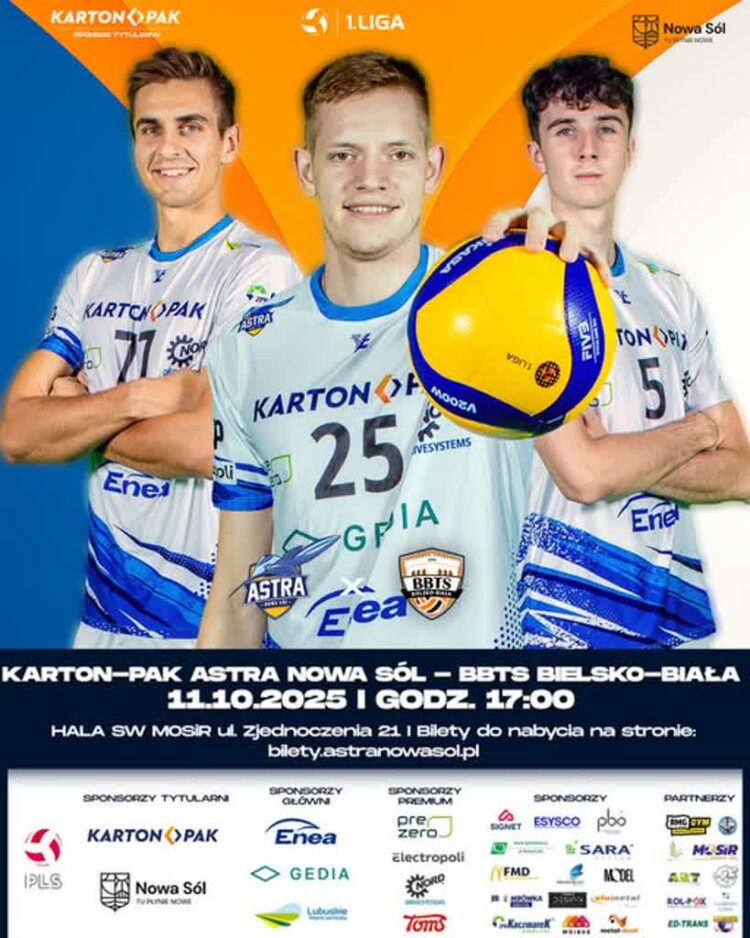 Karton-Pak Astra zagra o pierwszą wygraną przed własną publicznością z doświadczonym rywalem Radio Zachód - Lubuskie