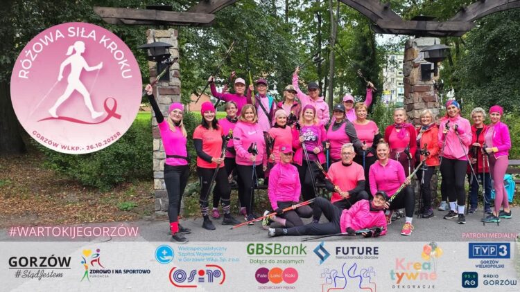 Nordic walking na różowo Radio Zachód - Lubuskie