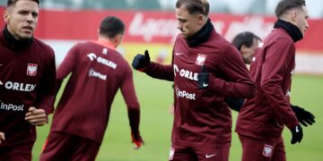 El. MŚ 2026. Jan Urban podał wyjściowy skład na mecz z Litwą Piłkarze reprezentacji Polski. Fot. PAP/ Jarek Praszkiewicz