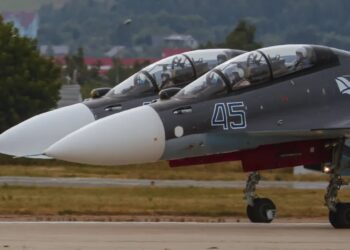 Rosyjskie samoloty wojskowe naruszyły przestrzeń powietrzną Litwy 16 Su-30 (zdj. ilustracyjne) Fot. PAP/EPA/SERGEI ILNITSKY