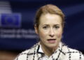 Kaja Kallas (PAP/EPA/OLIVIER HOSLET)
