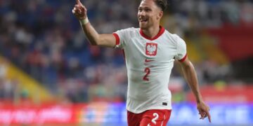 El. MŚ 2026. Polska z Litwą o niemal pewne miejsce w barażach 1 Piłkarz reprezentacji Polski Matty Cash. Fot. PAP/ Michał Meissner