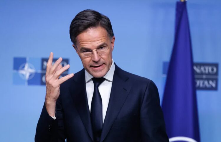 Sekretarz generalny NATO Mark Rutte, fot. PAP/EPA/OLIVIER MATTHYS