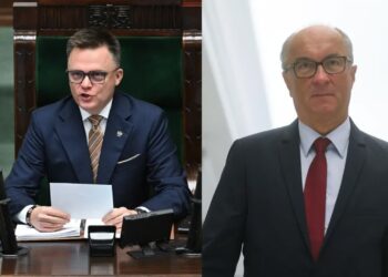 Szymon Hołownia; Włodzimierz Czarzasty. Fot. PAP/Radek Pietruszka/Leszek Szymański