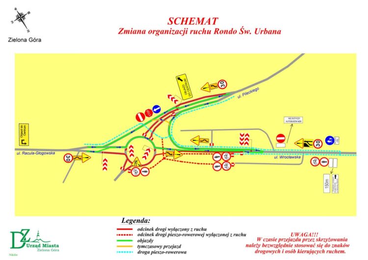 Rondo św. Urbana – zmiany w organizacji ruchu Radio Zachód - Lubuskie