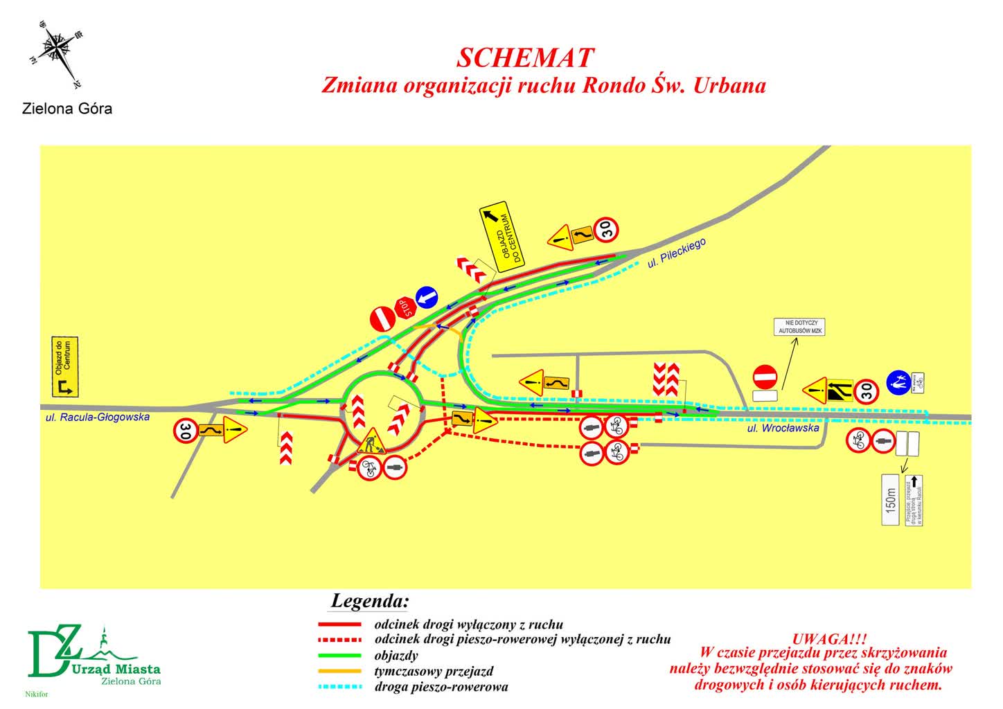 Rondo św. Urbana – zmiany w organizacji ruchu Radio Zachód - Lubuskie