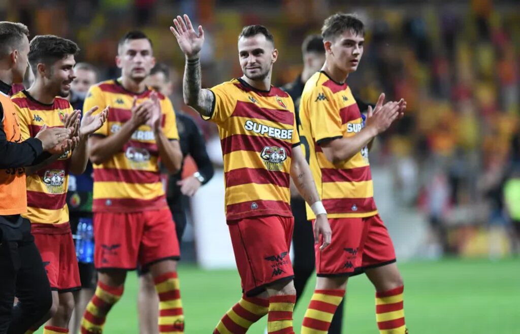 Piłkarze Jagiellonii Białystok. Fot. PAP/Michał Zieliński