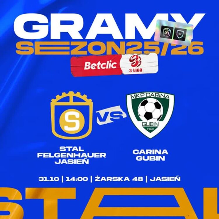 Jutro piłkarskie derby w Jasieniu: Stal Felgenhauer vs Carina Gubin 9 Jutro piłkarskie derby w Jasieniu: Stal Felgenhauer vs Carina Gubin Radio Zachód - Lubuskie