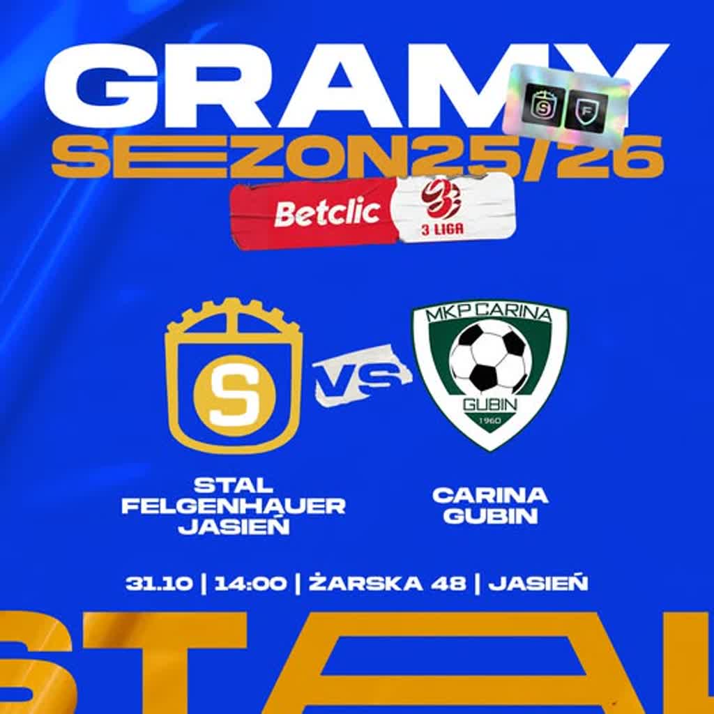 Jutro piłkarskie derby w Jasieniu: Stal Felgenhauer vs Carina Gubin