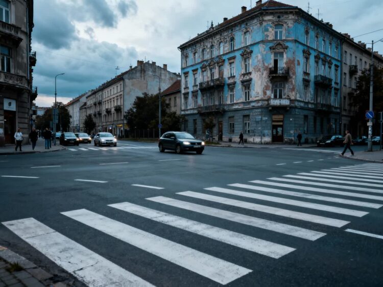 Piesi 60+ na przejściu dla pieszych 9 AI