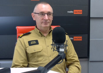 Janusz Drozda w studiu Radia Zachód