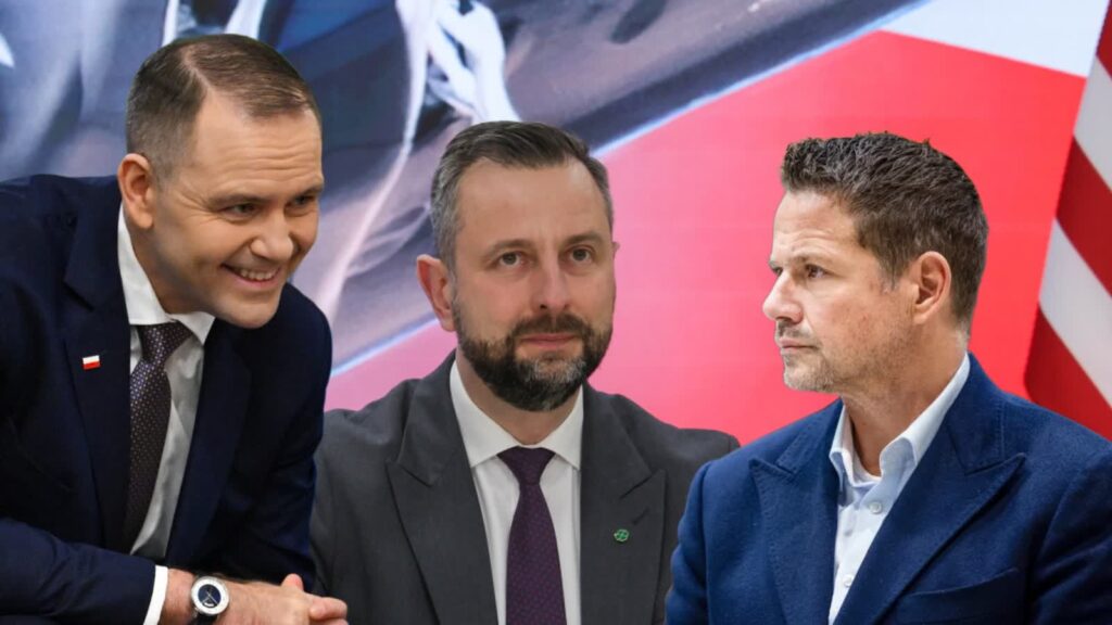 Nawrocki liderem rankingu zaufania. Na 2. miejscu ex aequo: Kosiniak-Kamysz, Sikorski i Trzaskowski Fot. Kolaż zdjęć PAP