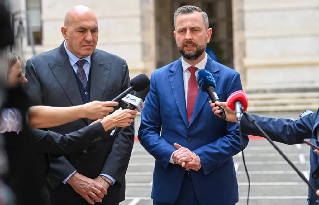 Szef MON Władysław Kosiniak-Kamysz i szefem włoskiego resortu obrony Guidem Crosetto. Fot. X/MON