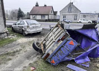Wjechał autem w budynek. Miał prawie dwa promile Radio Zachód - Lubuskie