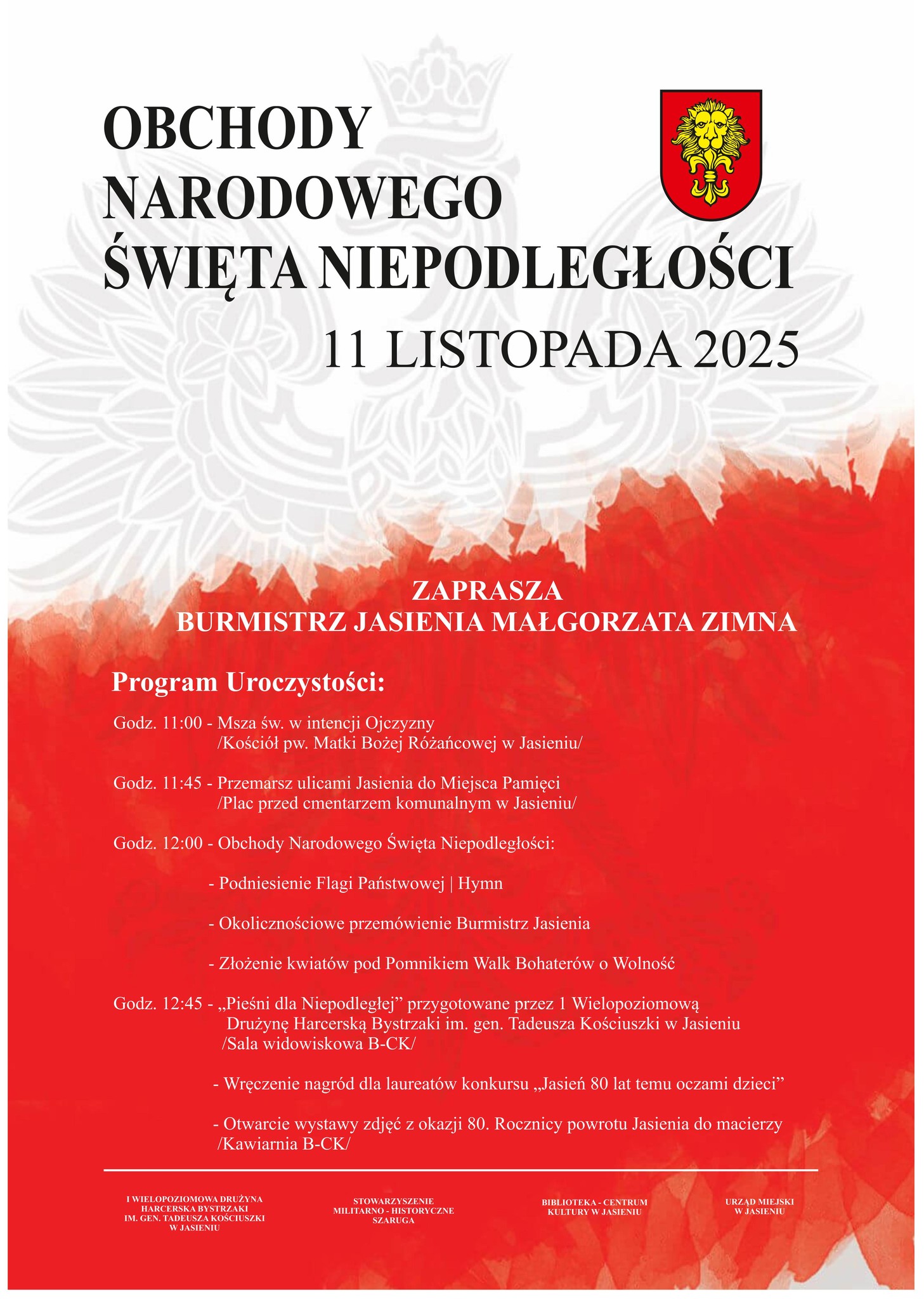 Jasieńskie obchody Narodowego Święta Niepodległości 10 Jasieńskie obchody Narodowego Święta Niepodległości Radio Zachód - Lubuskie