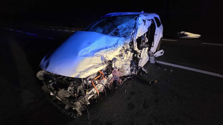 Po śmiertelnym wypadku zablokowana DK24 w pobliżu Skwierzyny 9 Fot. Ochotnicza Straż Pożarna Skwierzyna/FB