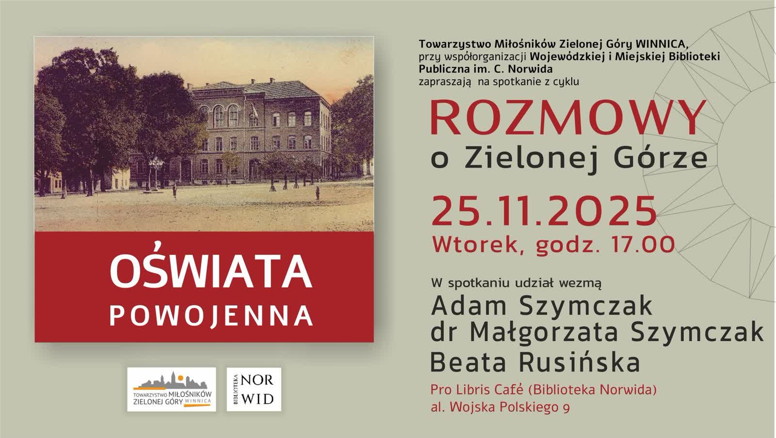 Zielonogórzanie porozmawiają o oświacie powojennej. Spotkanie już w najbliższy wtorek Radio Zachód - Lubuskie